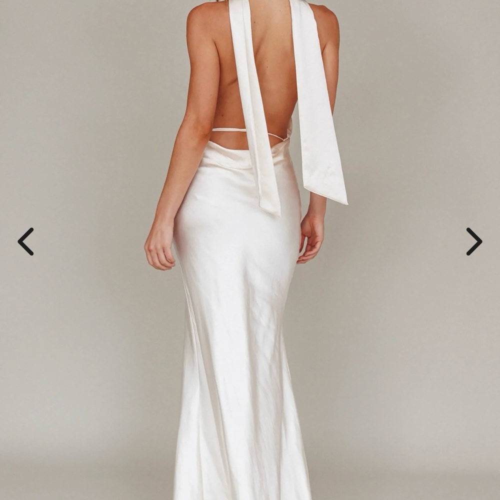 Selfie Leslie White Backless Dress - Picture 2 of 5